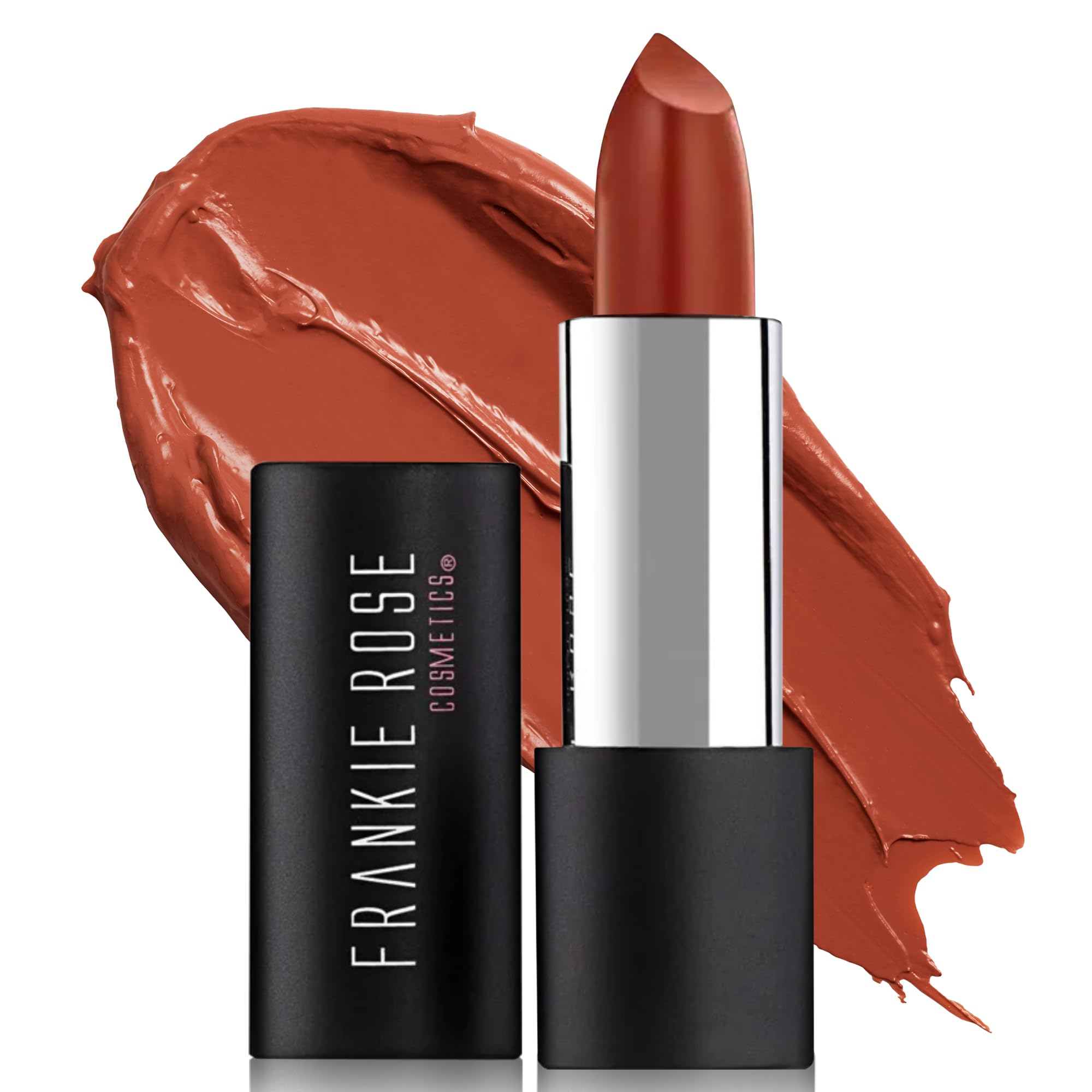 Frankie Rose Long Lasting Lipstick for Women | Smudge Proof Lipstick Enriched with Jojoba Oil | Buildable Lip Colors, Suitable For All Skin Tones | Cruelty-Free Lip Makeup |Apple Spice