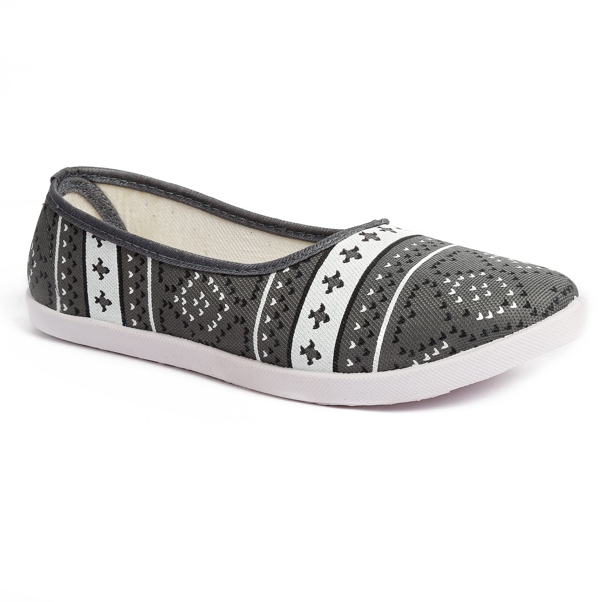 Aedee Womens Casual Printed Bellie/Loafer for Womens/Shoes for Womens Stylish/Latest Bellie for Womens and Girls (Grey-BLLIE-104) (B0BHLKVGL9) Amazon Price History, Amazon Price Tracker