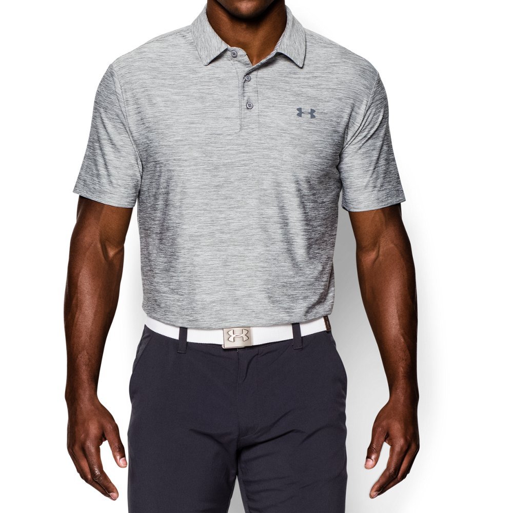 Under Armour Men's Play Off Heather Polo Shirt HeatGear Top 1351131 (Red Heather 608, Medium) — view 12