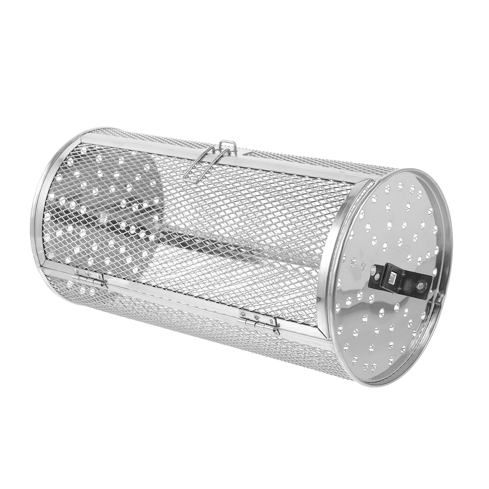 Cabilock Electric Oven Stainless Steel Rotating Grill Cage Basket with Screws, Universal Air Fryer and Baking Roaster Tray for Nuts and Barbecue Cooking