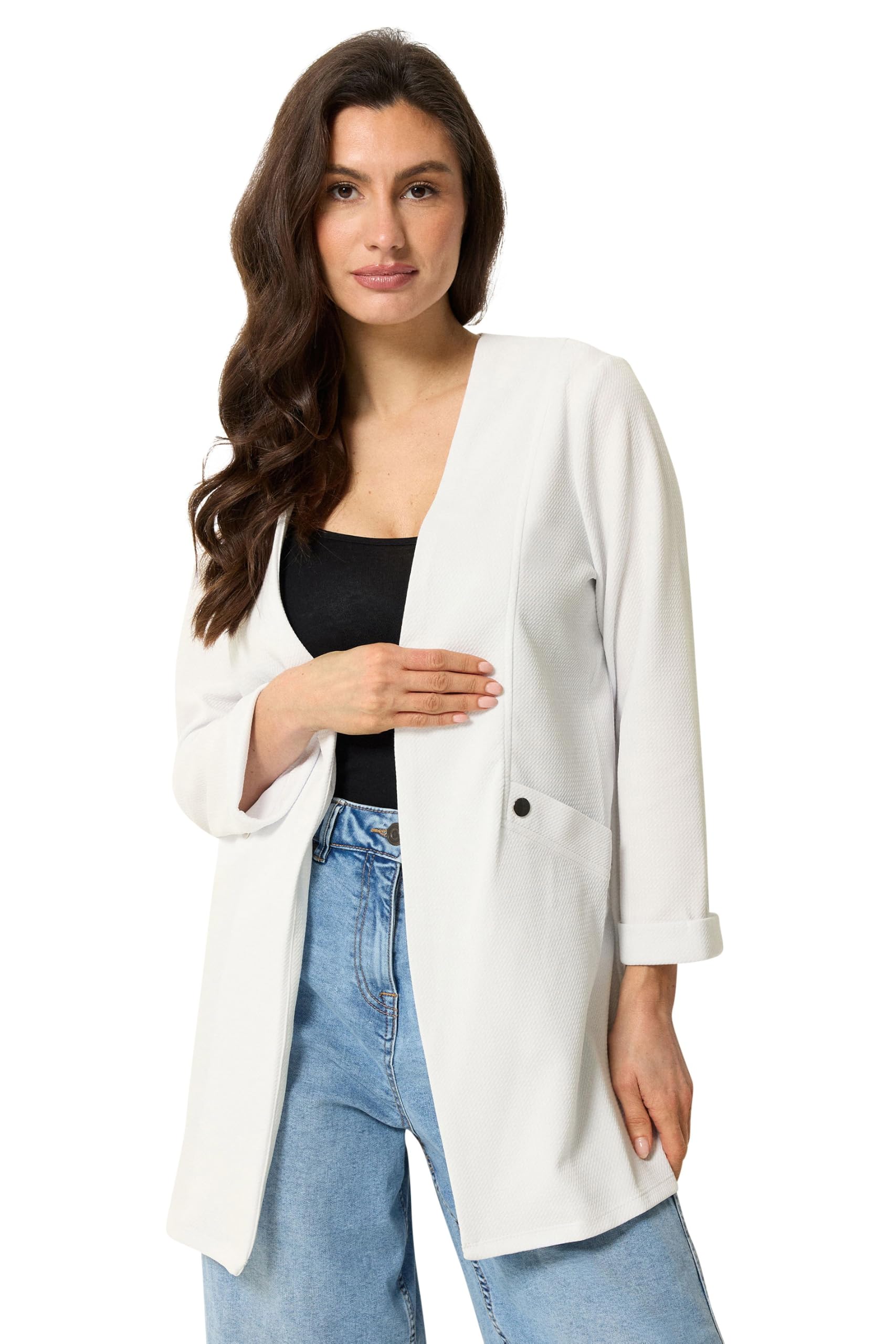 M&Co - Women's - Jersey Jacket - Size 18 - White