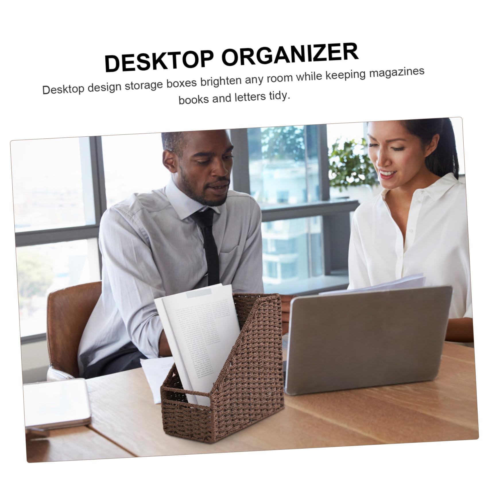 3 Organisateurs De Bureau En Papier Pour Magazines, Documents - Étagère Verticale Noire, 27x27x26 Cm