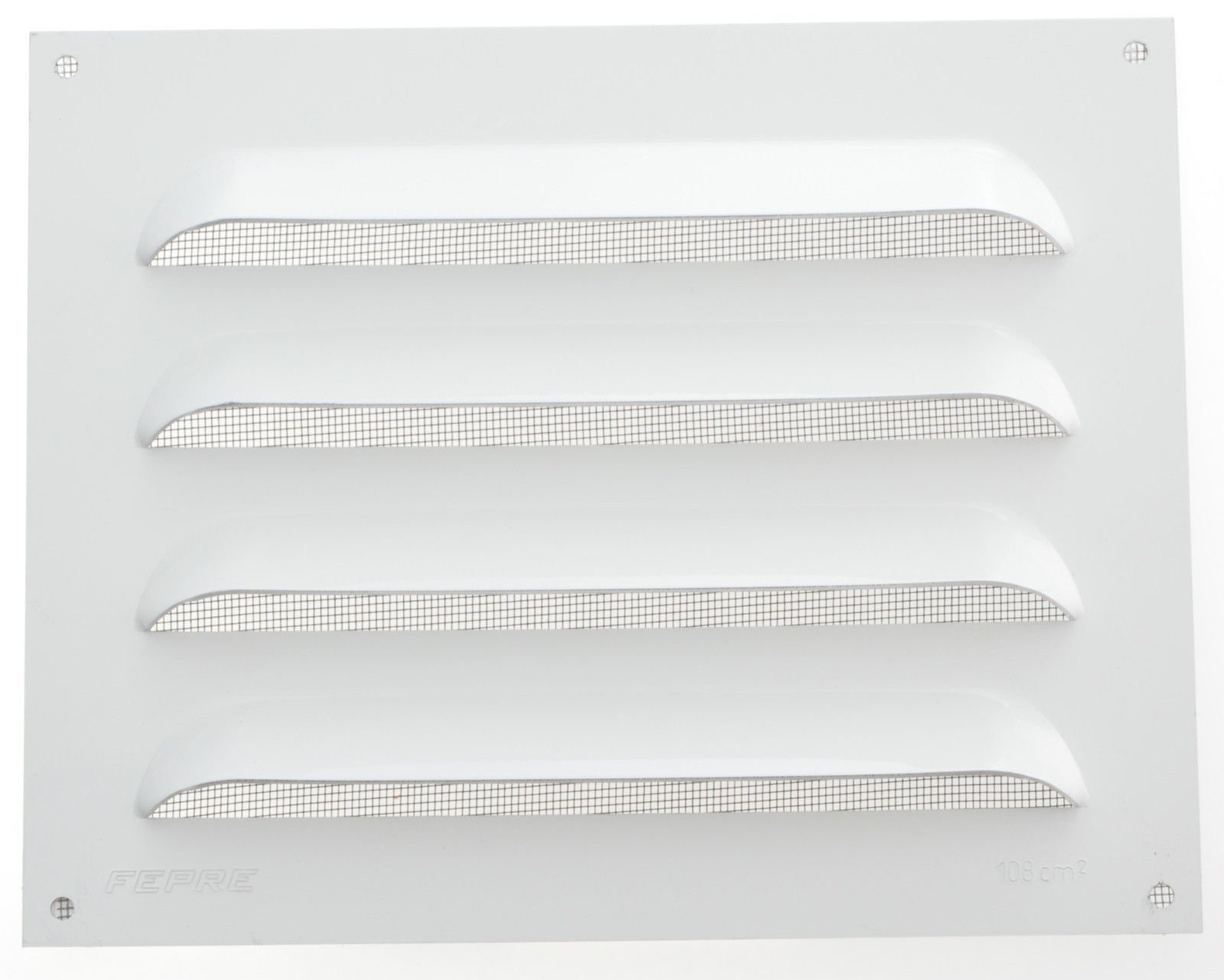 Wetterschutzgitter Aus Aluminium, Weiß, 30 X 25 Cm – Mit Fliegengitter Für Lüftungsöffnungen