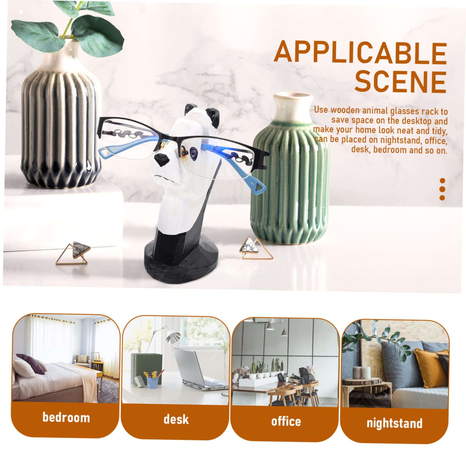 Alipis 5 Pz Montatura Per Occhiali Animali Espositore Per Occhiali Da Sole Statuina Di Panda Supporto Per Occhiali Grazioso Porta Occhiali Arredamento Da Tavolo Huskylens Di Legno