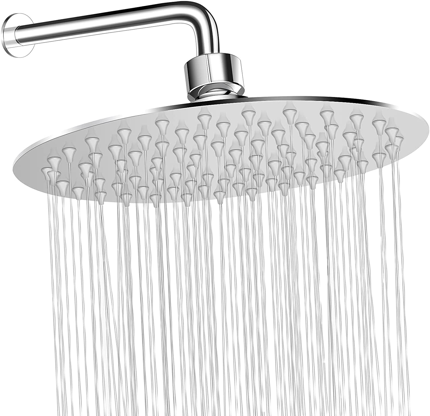 Soffione doccia a pioggia in acciaio inox AISI304, 10 pollici (25 cm)