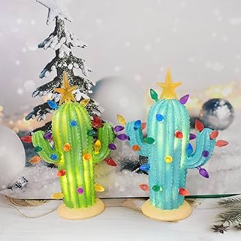 Amazon.co.jp: ライト付きサボテンクリスマスツリー、ライト付き