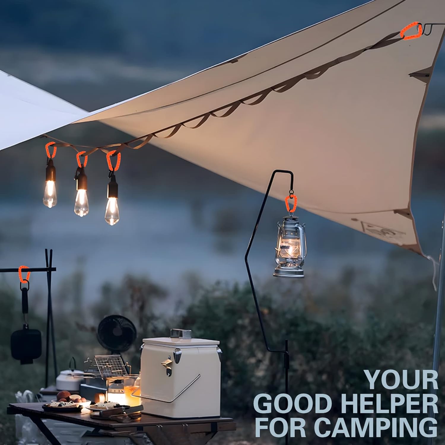 16 Pack Tactical Carabiners Keychain D Rings Spring Snap Gear Clip Utility Hooks Backpack Hanging Buckle Travelling for Camping - Image 5