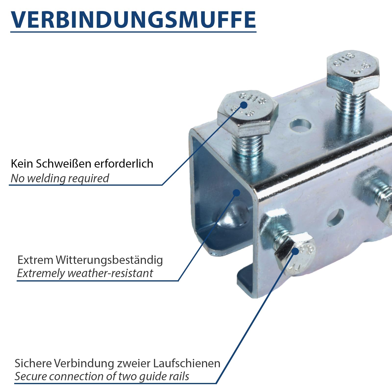 ATTAS Schiebetürsystem Set Completo 600cm – Binari Con Rotoli per Porte Scorrevoli & Cancelli – Robusto & Resistente Alle Intemperie – Incl. Veicoli Porta Scorrevole Beschlag