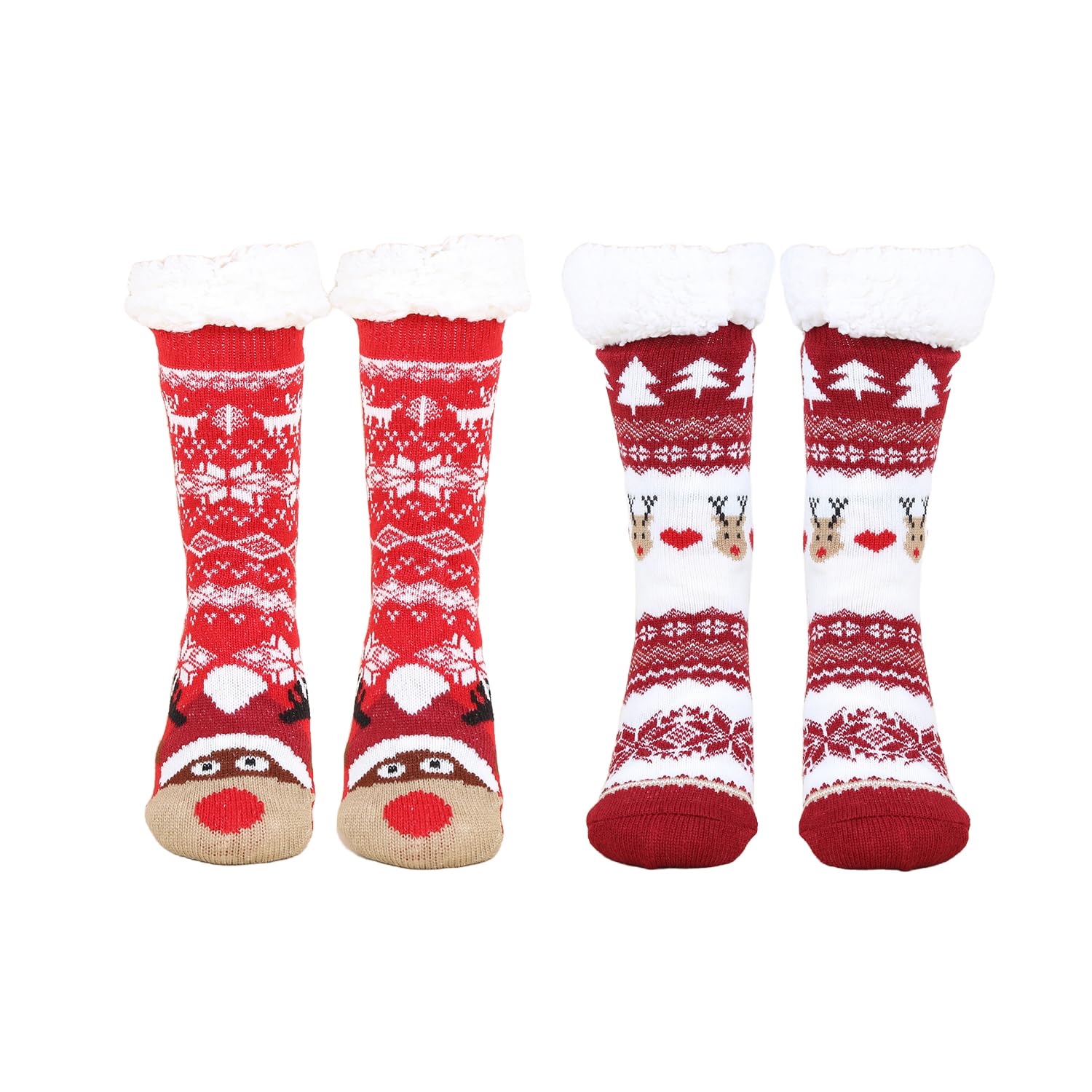 2 pares Calcetines Navideños para Mujer y Hombre, Calidez Invernal y ...
