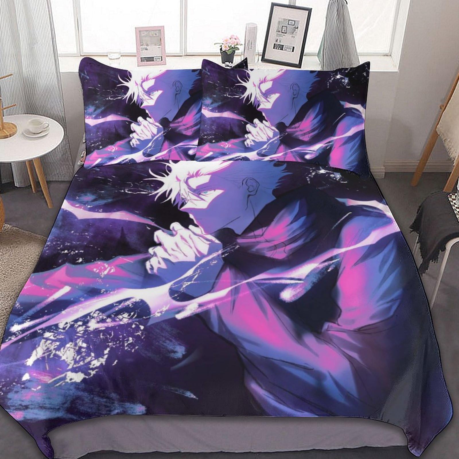 Amazon｜呪術廻戦 五条悟 (3) 寝具 3ピース ンベッドスプレッド 枕