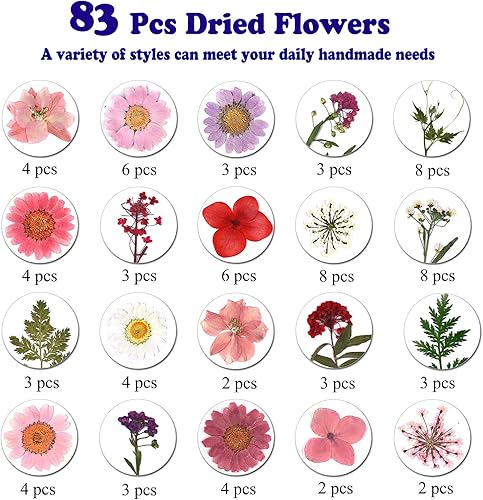 Miniatura 4 de LUCISKY 83 piezas de pétalos de hojas naturales naturales secas prensadas rosas para moldes de resina, velas, joyas, manualidades de uñas