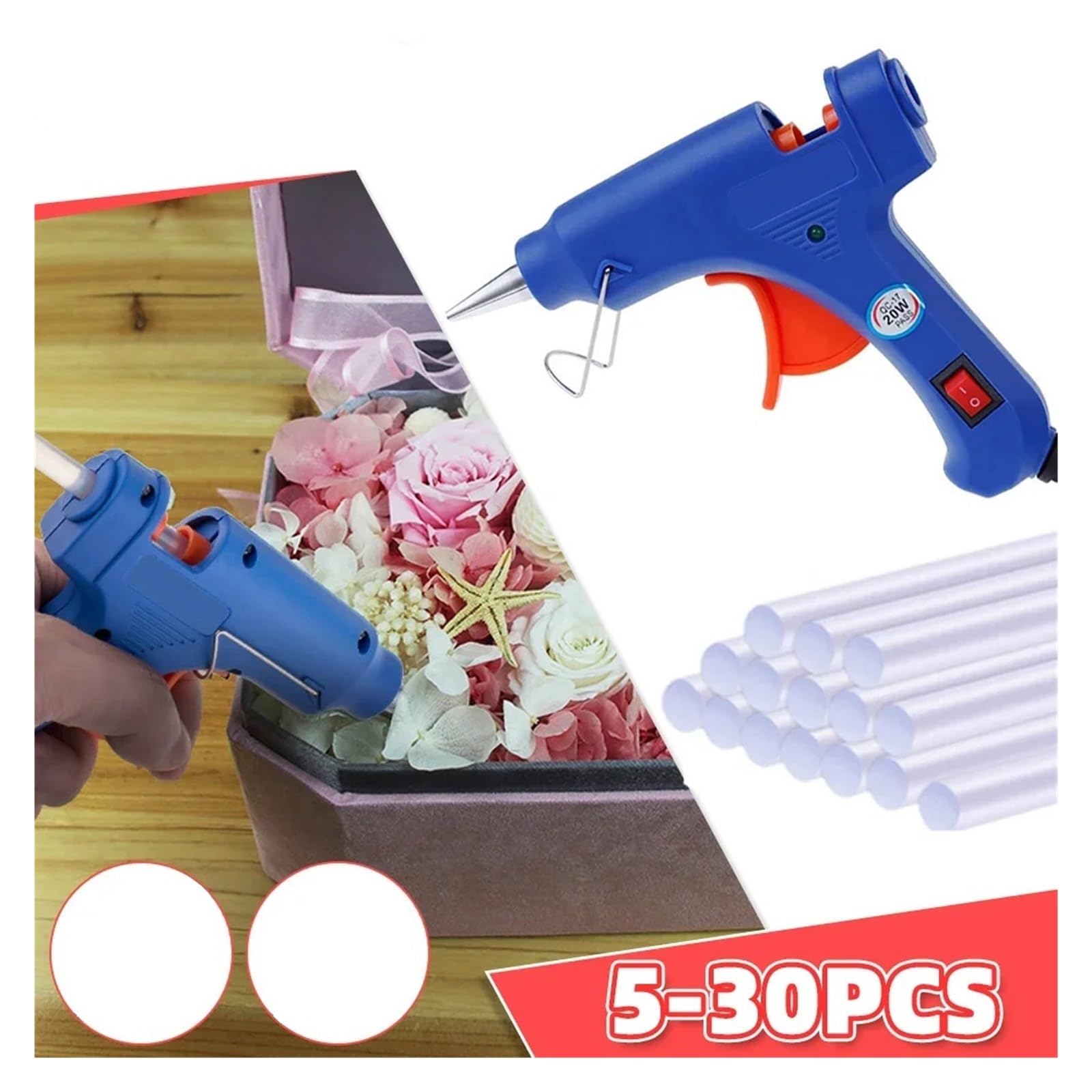 7mm x 100m 20W pistolet do klejenia na gorąco pistolet do klejenia na gorąco do klejenia na gorąco do domu Mini elektronarzędzie do majsterkowania DIY DIY projekty i szybka naprawa