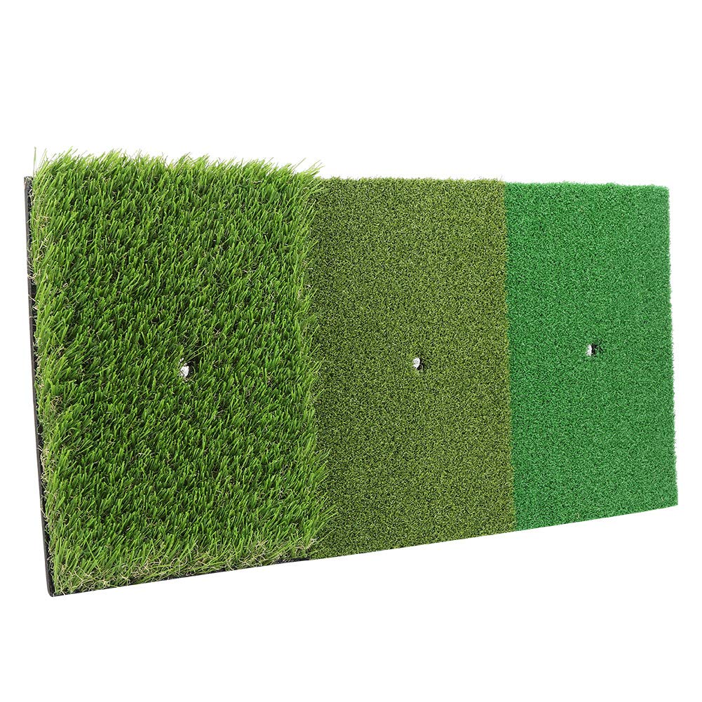 Mata golfowa Mata do uderzania w golfa Pad do ćwiczeń w golfie 3 w 1 Mata treningowa do swingu golfowego do ćwiczeń na podwórku w pomieszczeniach na świeżym powietrzu Realistyczna