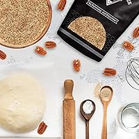 Vista 3 de Nuez, harina cruda "sabrosa y deliciosa", conveniente, saludable, gran sabor, finamente molida, vegana, EE.UU., 1 libra (16 onzas) por Presto Sales