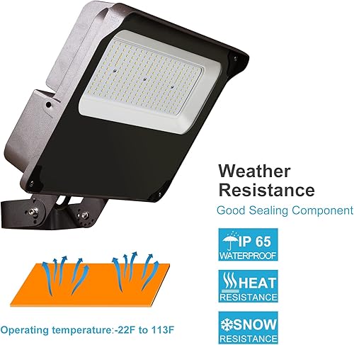 Miniatura 5 de Lightdot Luz de inundación LED de 200 W para exteriores, 5000 K, 28000 Lm (equivalente a 1200 W) luz de inundación LED de estadio con foto del