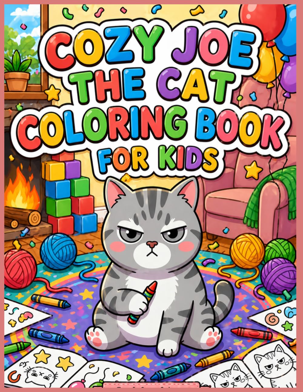 Cozy Joe the Cat Coloring Book for Kids: Cute and Fun Cat Adventures – Easy Coloring Pages for Children Ages 4–8 (Joe the Grumpy Cat Adventures)