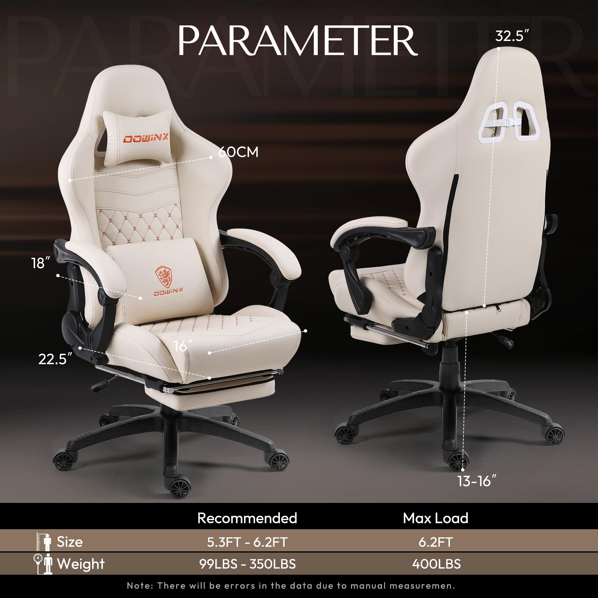 GTPLAYER Big and Tall Gaming Chair 400lbs Heavy Duty Office Chair with Foot Rest & Ergonomic Pocket Spring Lumbar Support, High Back 3D Saddle Shaped Cushion for Back Pain Relief, Matte-Black product image 18