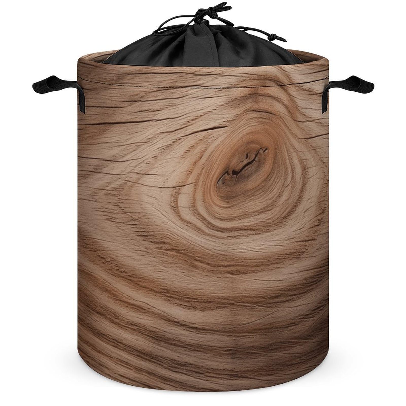 Panier à linge autonome pliable bac de rangement jouets et vêtements en bois