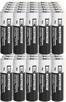 EEMB 50 Pack ER14505 3.6V 2700mAh AA Lithium Battery Li-SOCL2 Non-Rechargeable Batteries SB-AA11 LS14500 TL-5903 SL-360 ER14500 for Sensor/Water Electricity Meter/Gas PLC Facility Equipment