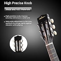 Vista 6 de ADM - Guitarra acústica para principiantes, 30 pulgadas, cuerdas de nailon, guitarra de madera para niños y estudiantes, lecciones en línea