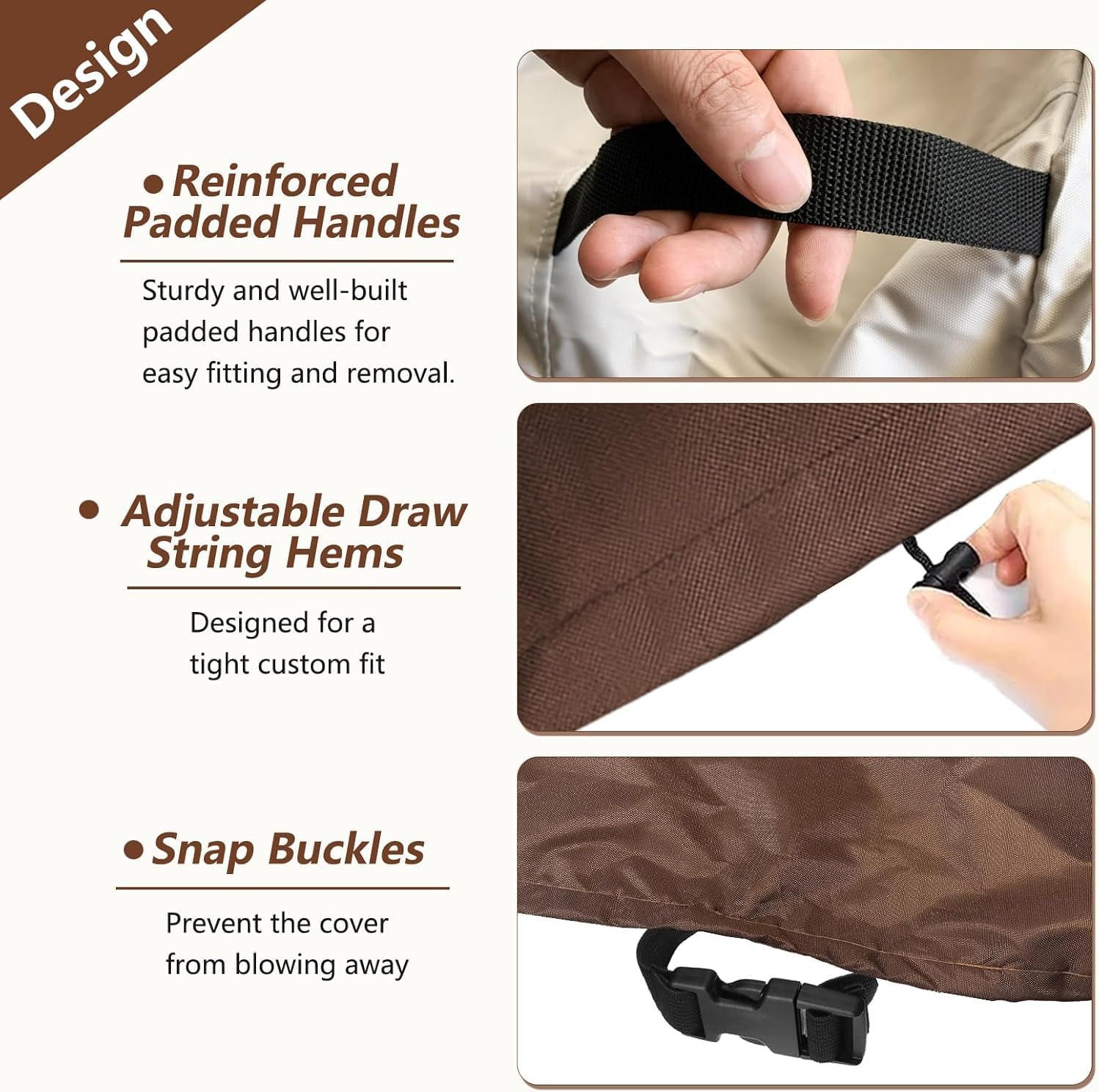 防水屋外回転椅子カバー、600D 高耐久 防水 パティオチェアカバー、芝生/庭用スイベルチア用屋外用家具カバー、(幅32インチ x