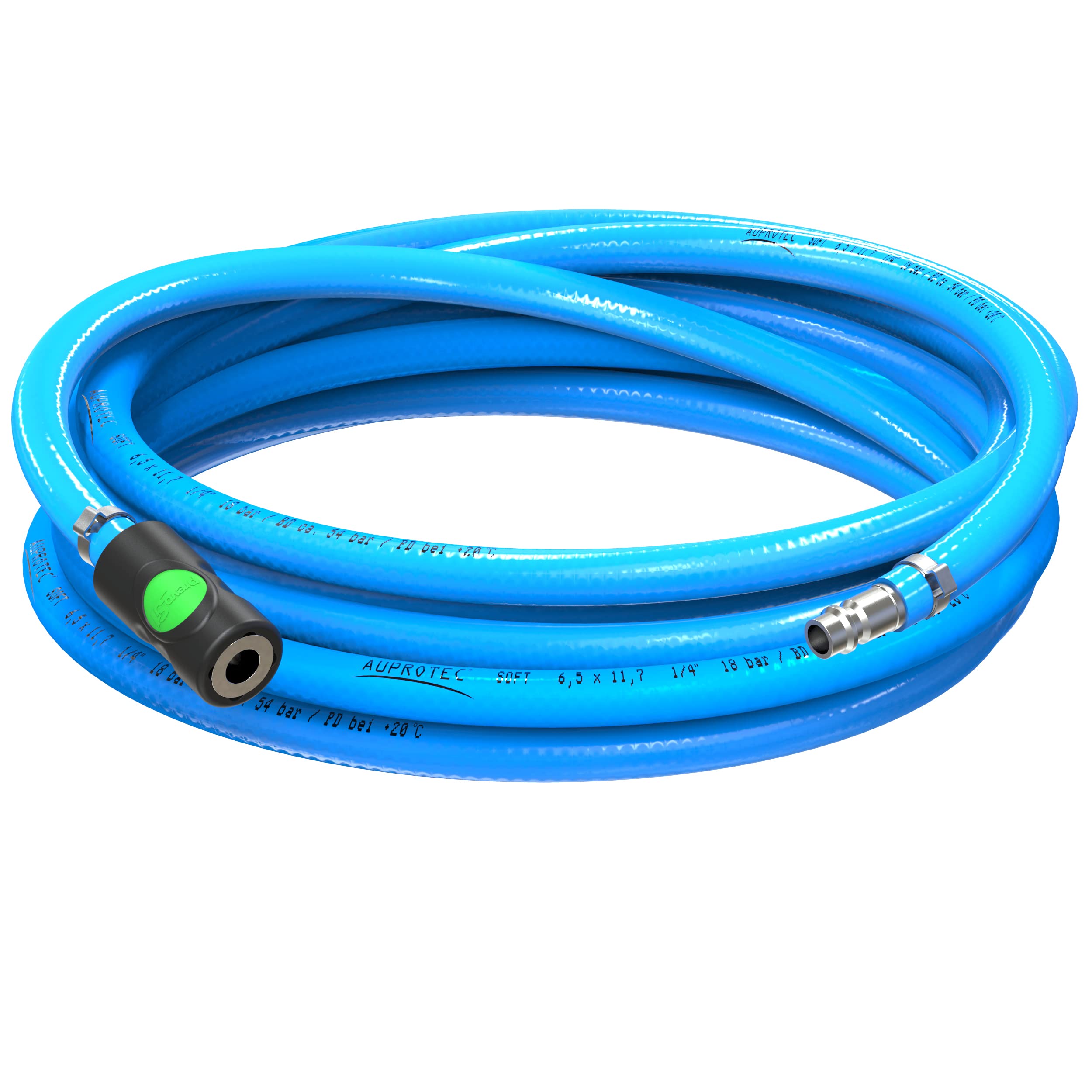 Tuyau à air comprimé - jeu de tuyau + Prevost S1 raccord de sécurité (3m mètre, Ø intérieur 6mm)