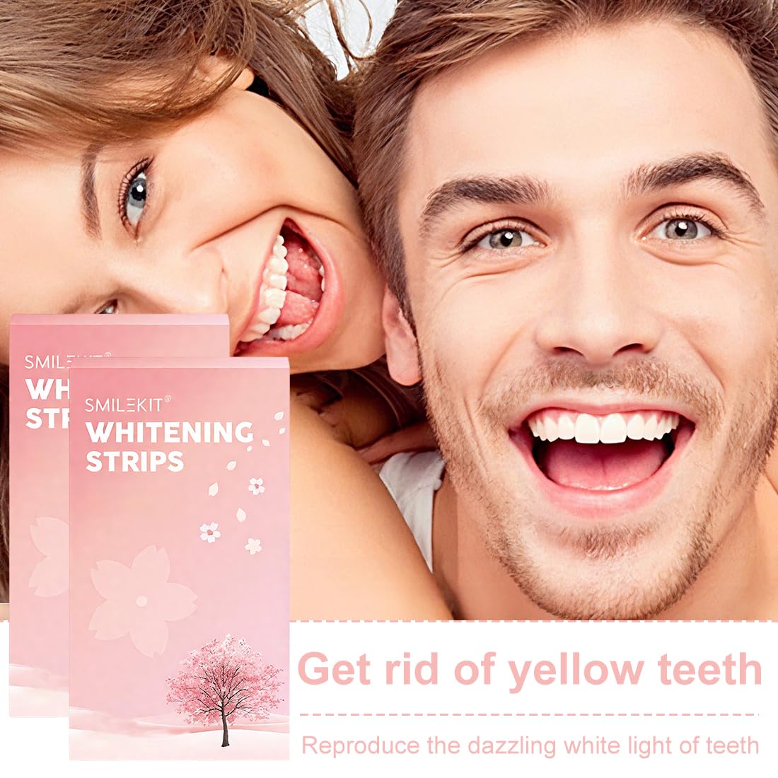 14pcs Steeth Whitening Strips,triscia Sbiancante Denti Strisce Sbiancanti Denti,Per un Sorriso Luminoso e Naturale,Elimina Tache Ostinate di Caffè, Vino e Tabacco