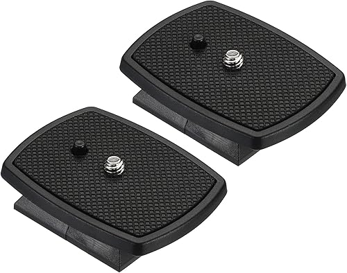 PATIKIL Placa de liberación rápida para trípode, 1.693 in, paquete de 2 piezas de montaje de adaptador de trípode de cámara, placa de montaje de