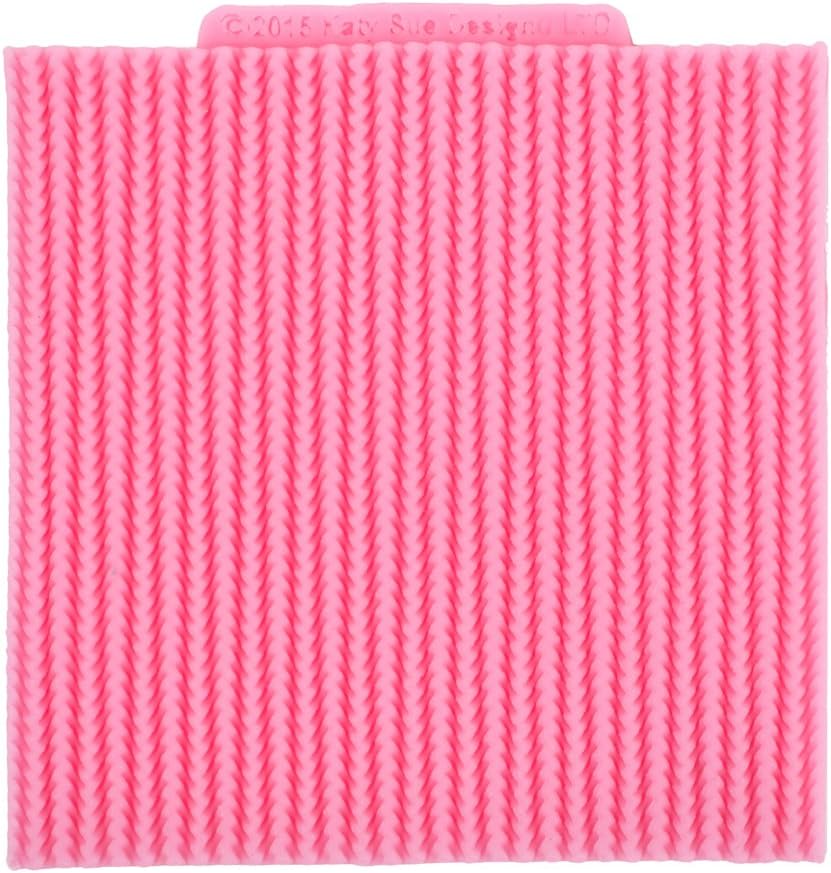 Fondant Sugar Gumpaste Silicone Mold for Cake Decorating and Sugarcraft (Large Knitting Pattern)