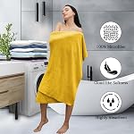 8-Piece Yellow Bath Towels Set,2 Oversized Large Bath Towels Sheet,2 Hand Towels and 4 Washcloths - 600 GSM Soft Luxury Towel Set,Highly Absorbent Quick Dry Towel for Bathroom,Hotel and Spa