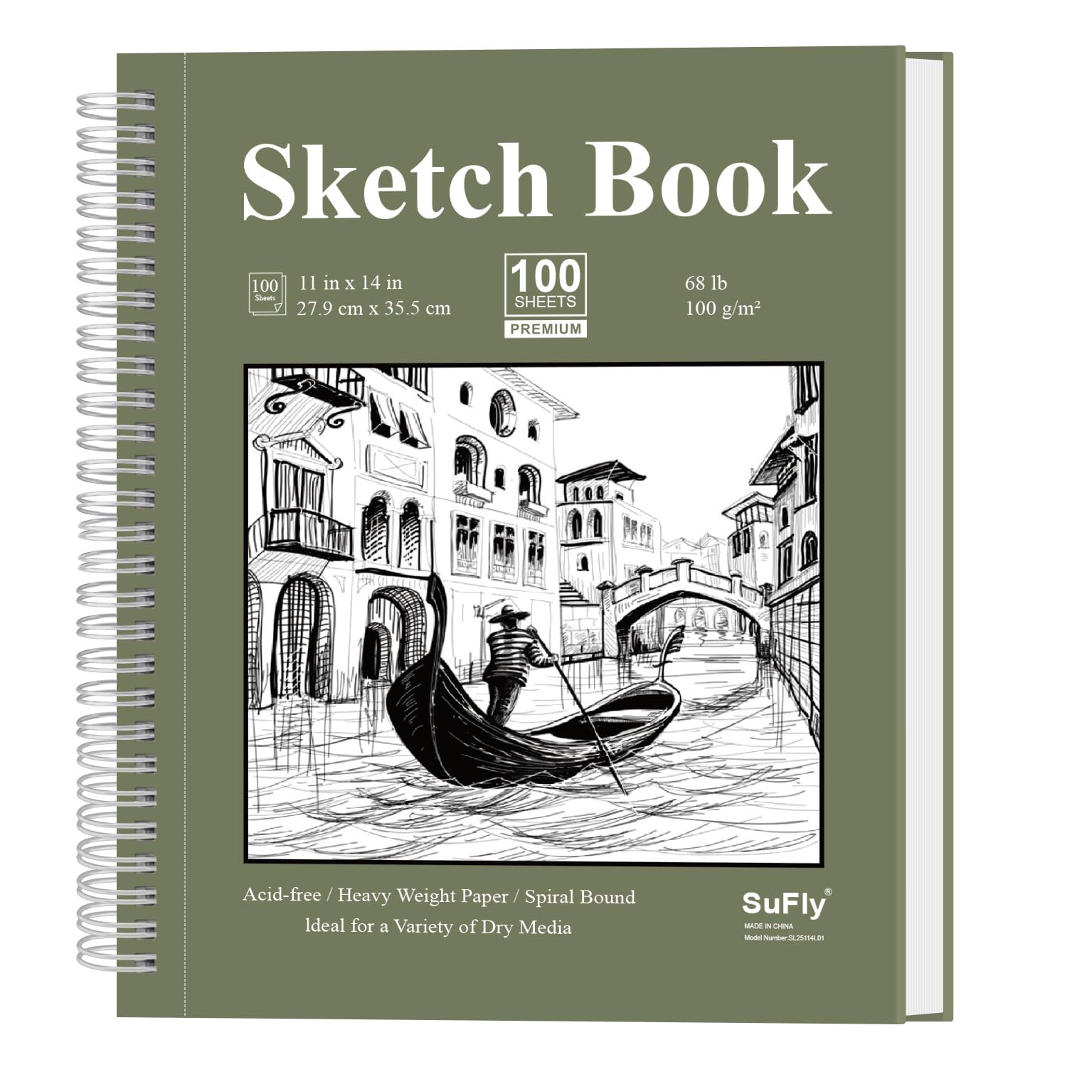SuFly Sketchbook - 100 Sheets for Artists -13