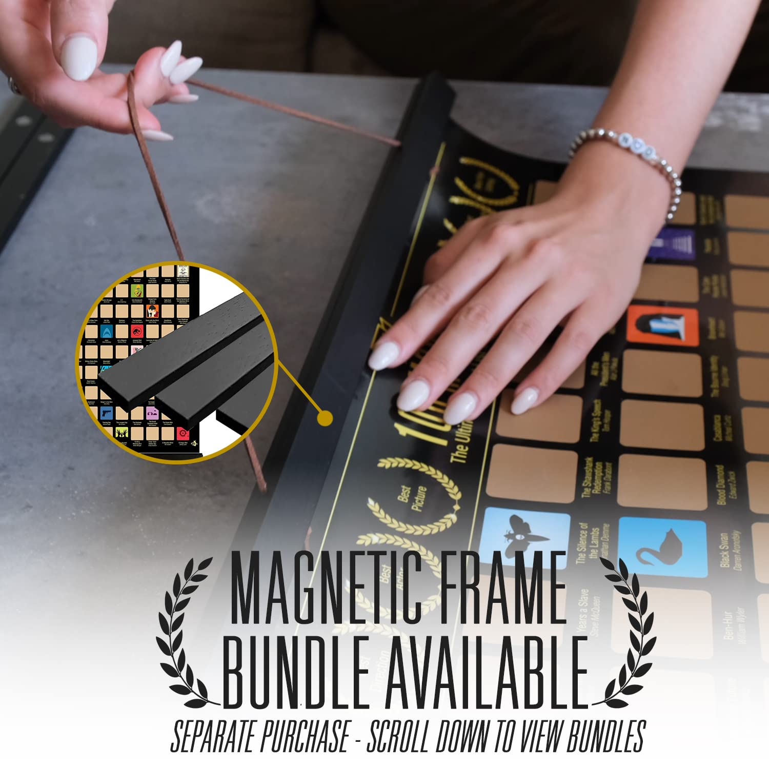 Buy The Original Top 100 Movies Scratch Off Poster 23.4" x 16.5" Tube