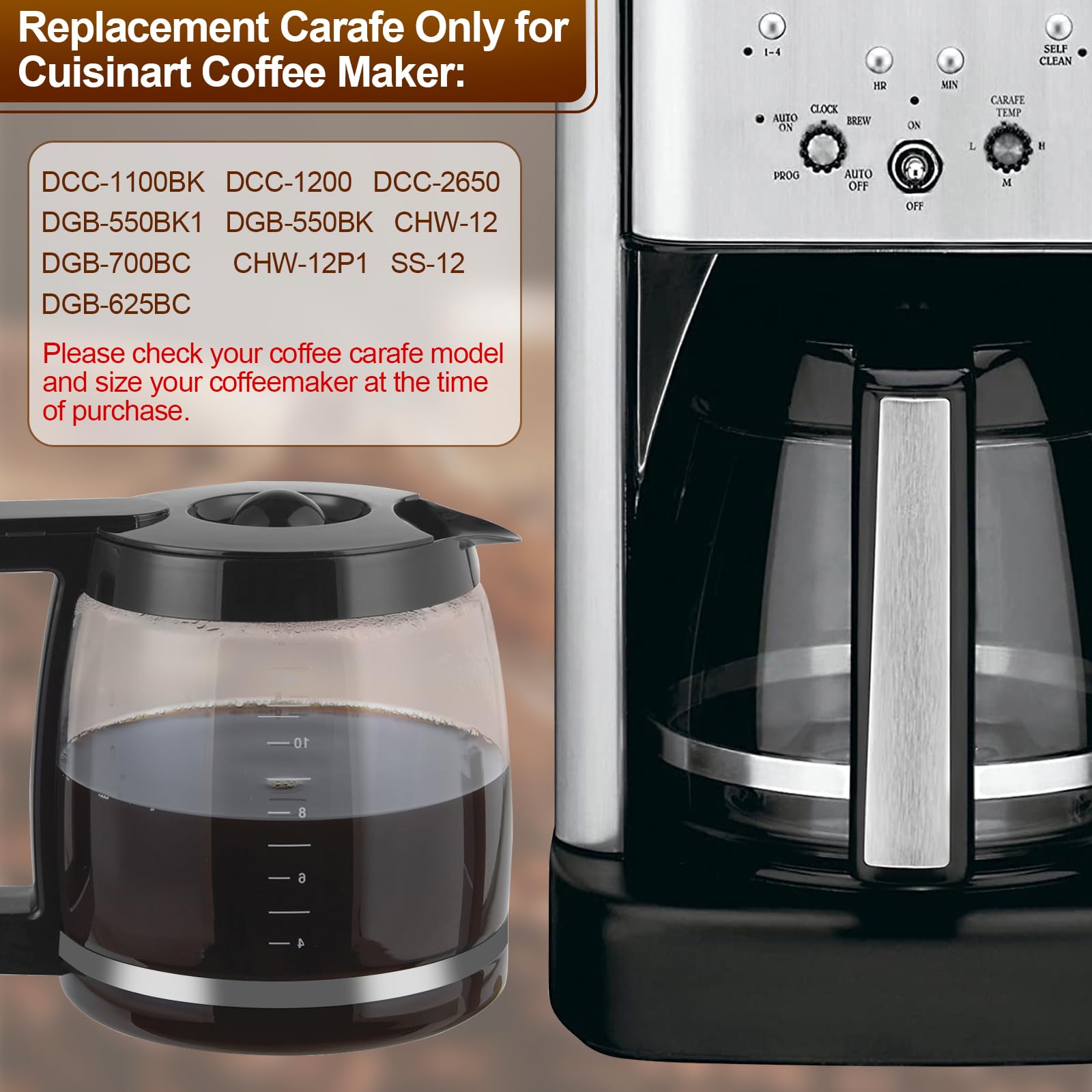 Amazon | 12カップ ガラスカラフェ交換用 Cuisinartコーヒーメーカー