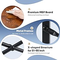 Vista 25 de DUMOS Escritorio de oficina pequeño de 32 pulgadas para computadora de estilo moderno y simple, mesa de trabajo de estudio para el dormitorio