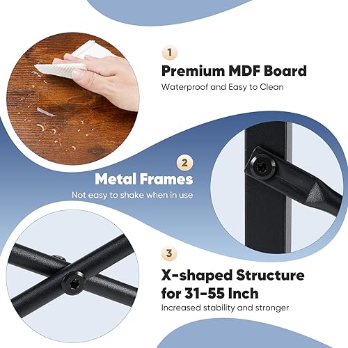 Miniatura 25 de DUMOS Escritorio de oficina pequeño de 32 pulgadas para computadora de estilo moderno y simple, mesa de trabajo de estudio para el dormitorio