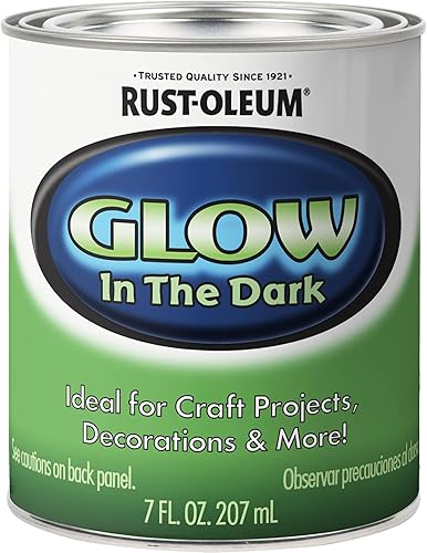 Rust-Oleum 214945 Pintura con brocha que brilla en la oscuridad, media pinta, verde, 7 onzas líquidas (paquete de 1)