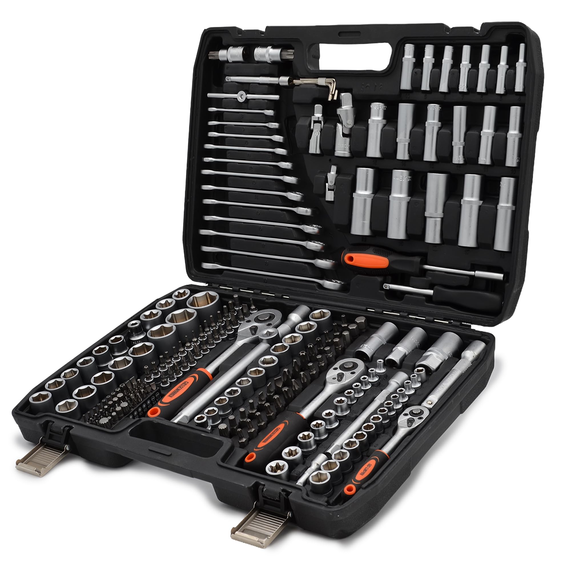Set Chiavi a Bussola Valigetta 216pz Serie Cricchetti Bussole Esagonali Inserti