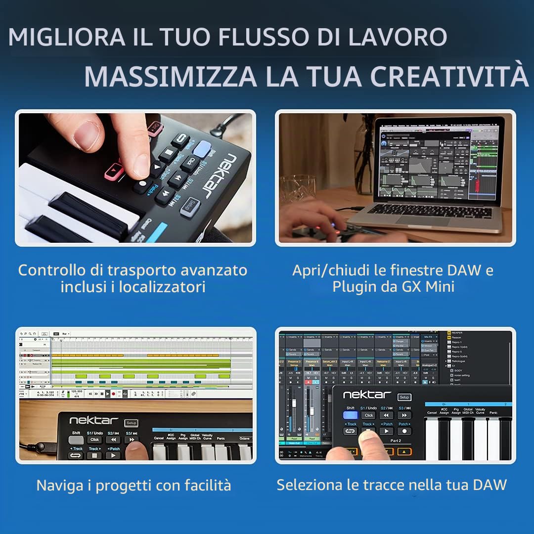 Nektar Impact GX Mini USB MIDI Controller, 25 Tasti