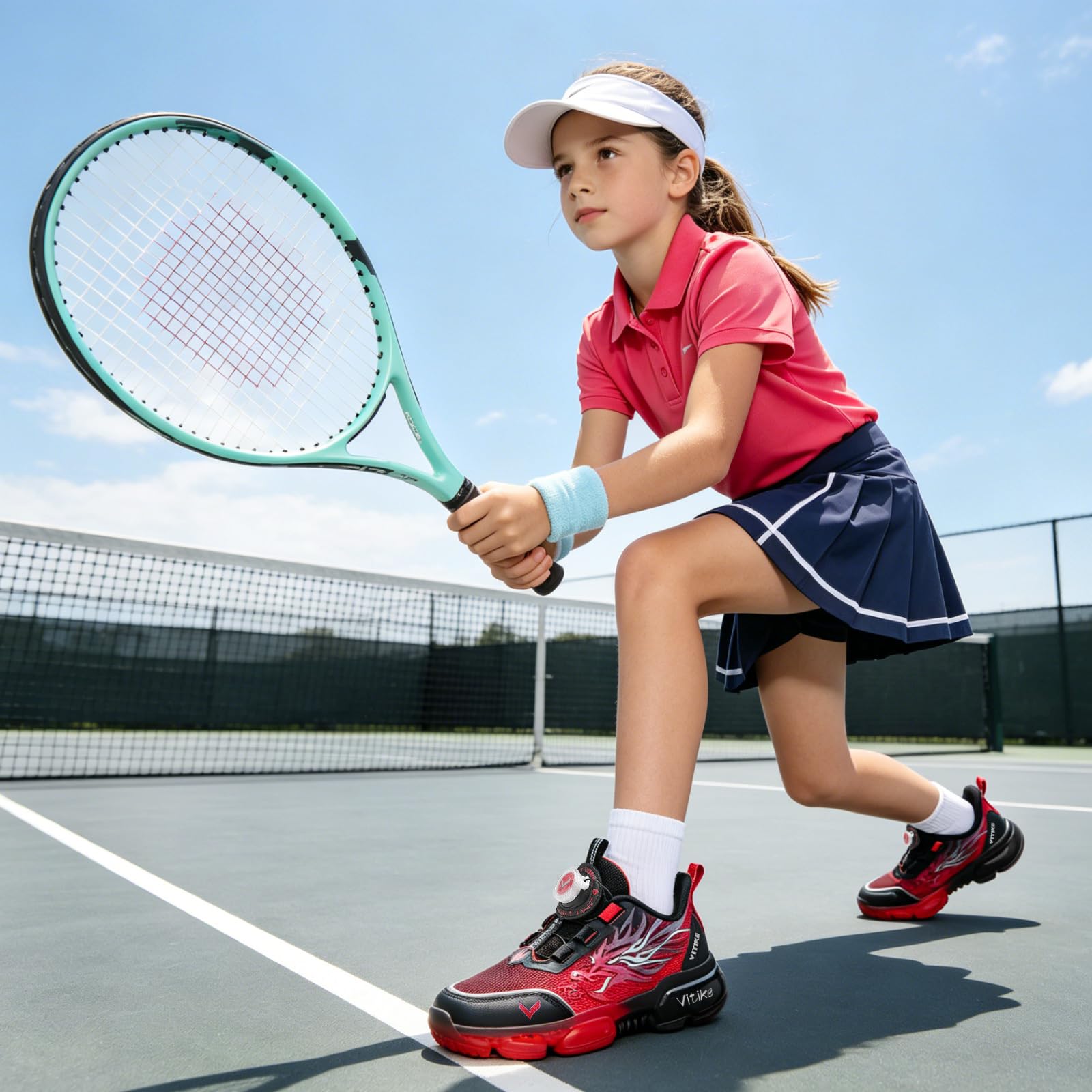 Unisex Kinder Sneaker Jungen Turnschuhe Mädchen Sportschuhe | Kinderschuhe mit Drehverschluss, Atmungsaktiv, Leicht, Dämpfend, Outdoor, Schule, Laufschuhe, Hallenschuhe