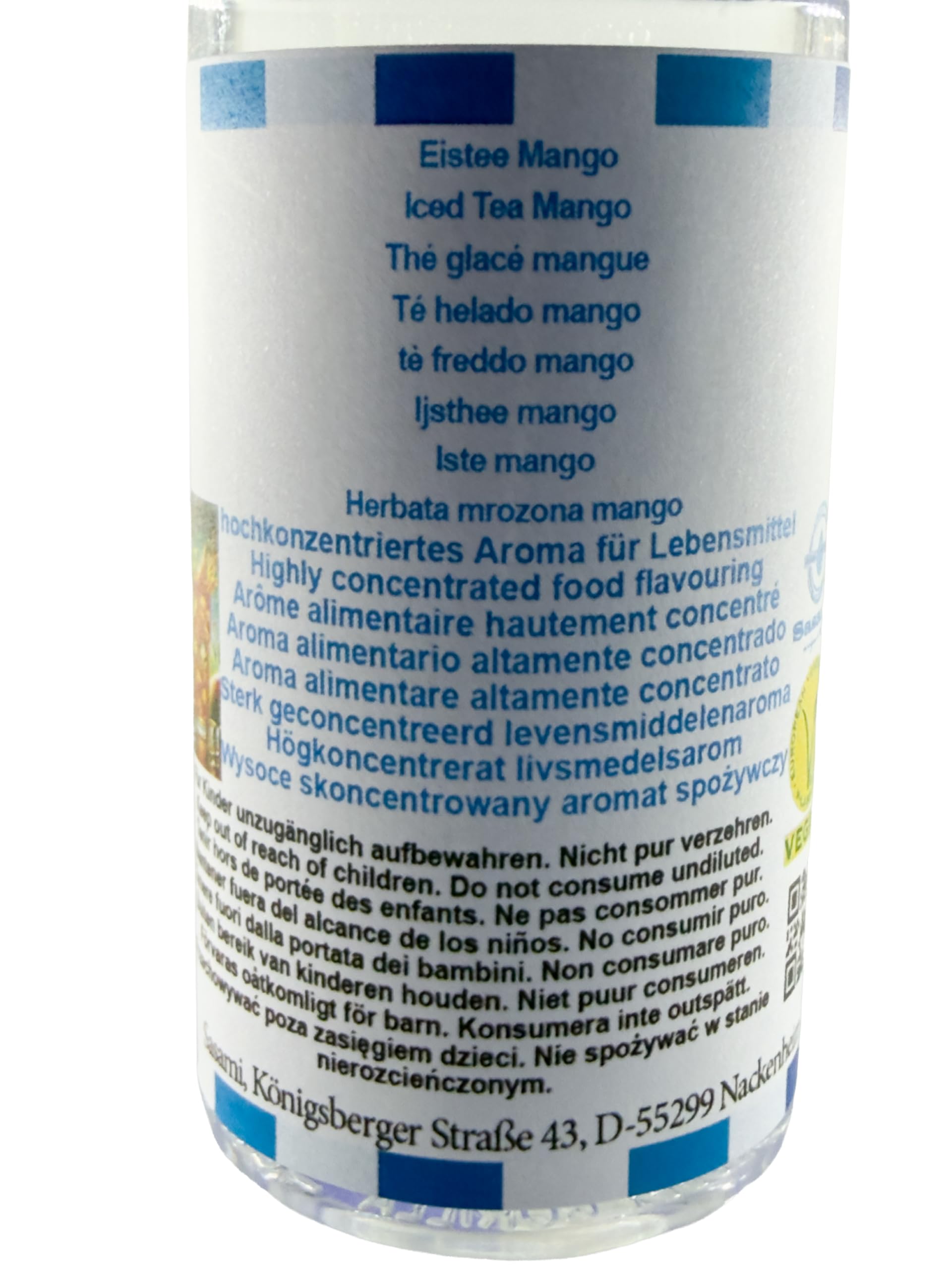 Herbata mrożona mango aromat koncentrat – Wegański – Sasami – 100ml