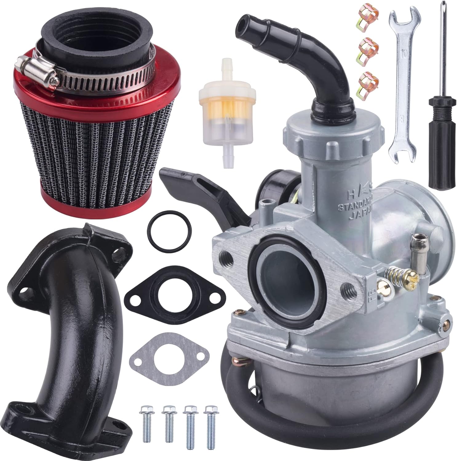 JINGKE 22mm Carburetor Air Filter Set For 110cc 125cc SSR CRF50 Pit Dirt Bike Sunl Pit bike ATV Taotao