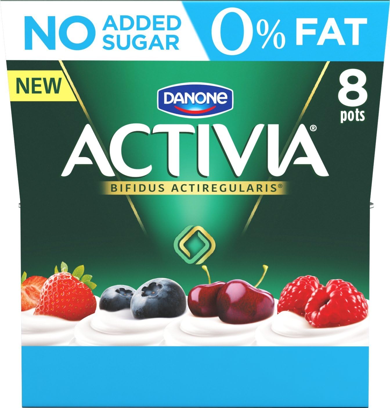 Activia 0 Fat No Added Sugar Yoghurts (Strawberry Raspberry Cherry