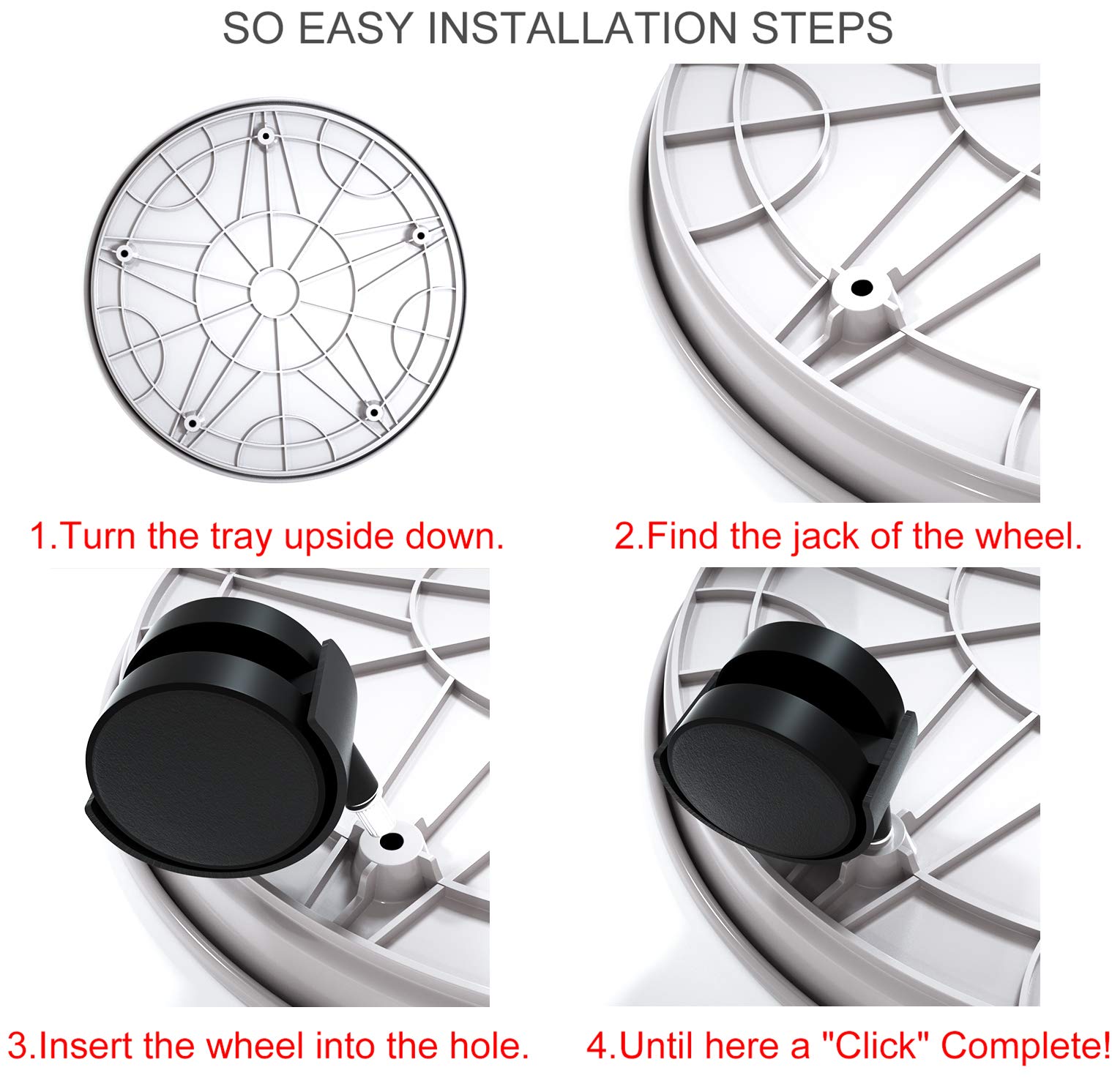Coadura Plant Caddy with Wheels 15.5 Inch 2 Pack Plant Caddy on