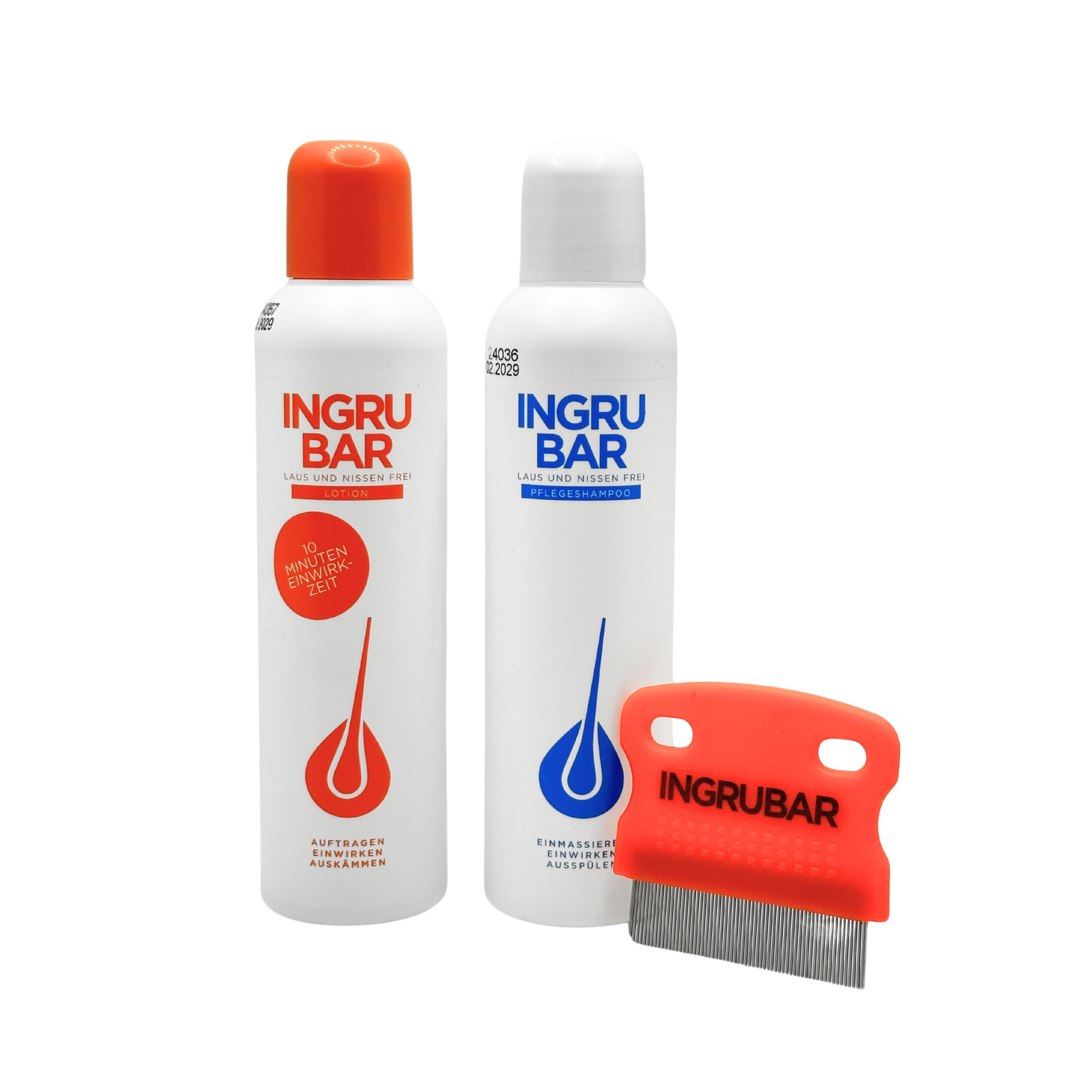 Läuseshampoo Laus&Nissenfrei 2x150ml Lotion & Pflegeshampoo - Läusemittel & Läusekamm Set • Ohne Silikone & Pestizide • Pflanzliche Öle • Vegan - Lindert Juckreiz