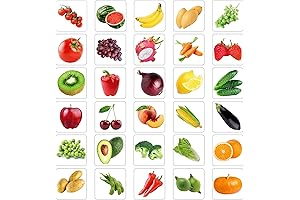 600 Pcs Fruit Vegetable Stickers Assortment for Teachers, Students
