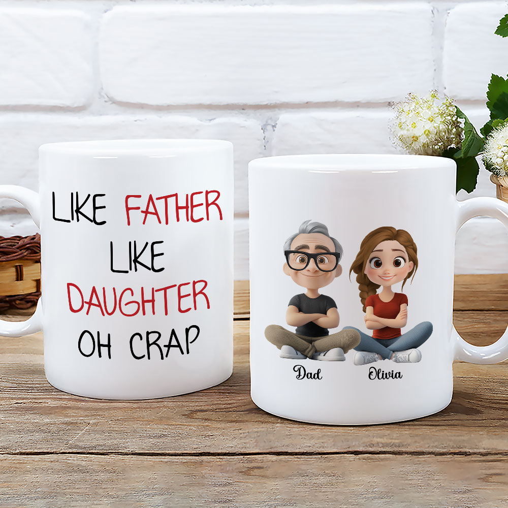 Taza personalizada para hija con texto como papá miniatura 7