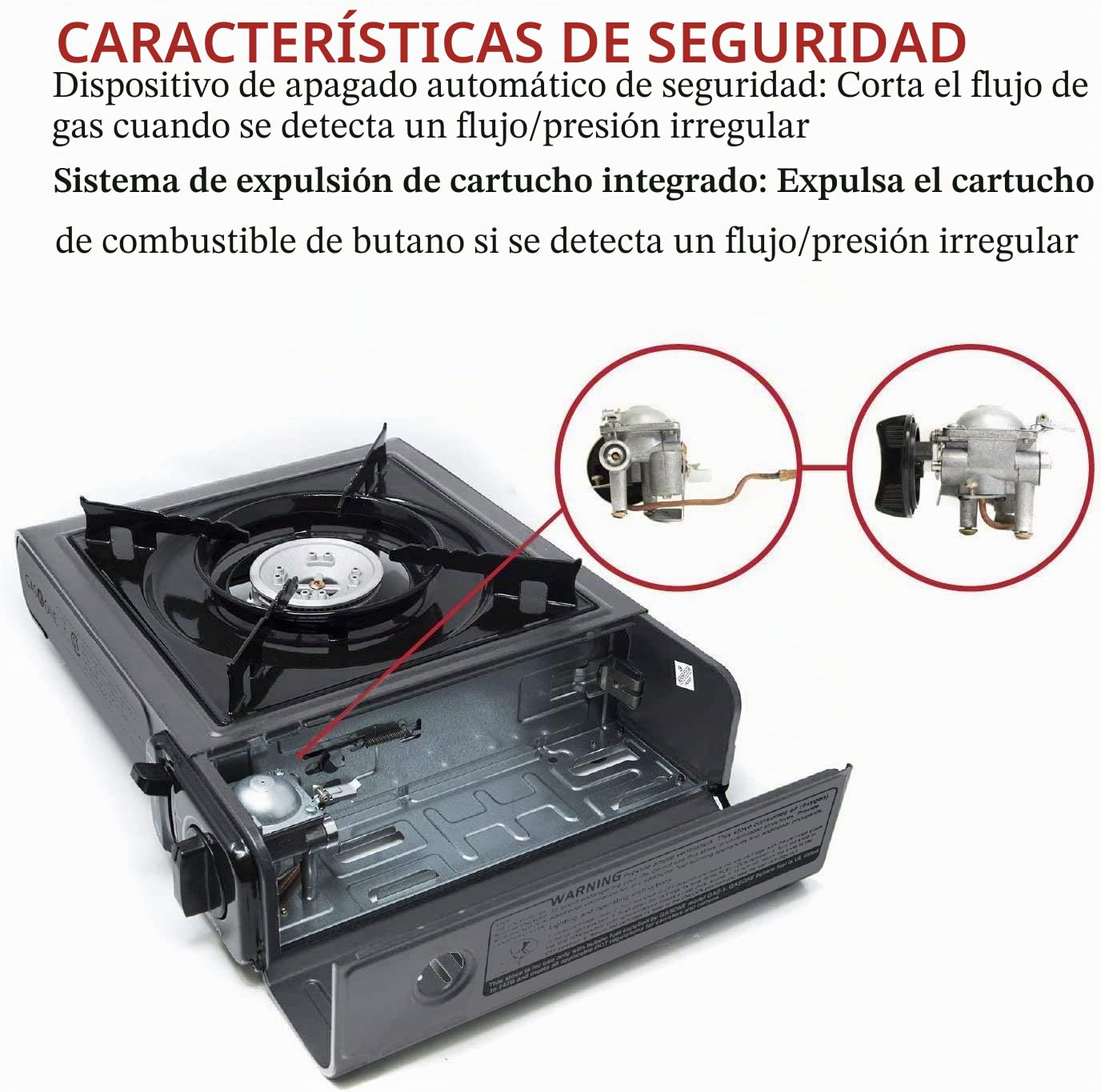 Gas One Portable Butane Camping Stove with Case: Automatic Ignition, Precise Heat Control - Camping & Tailgating and Outdoor Cooking