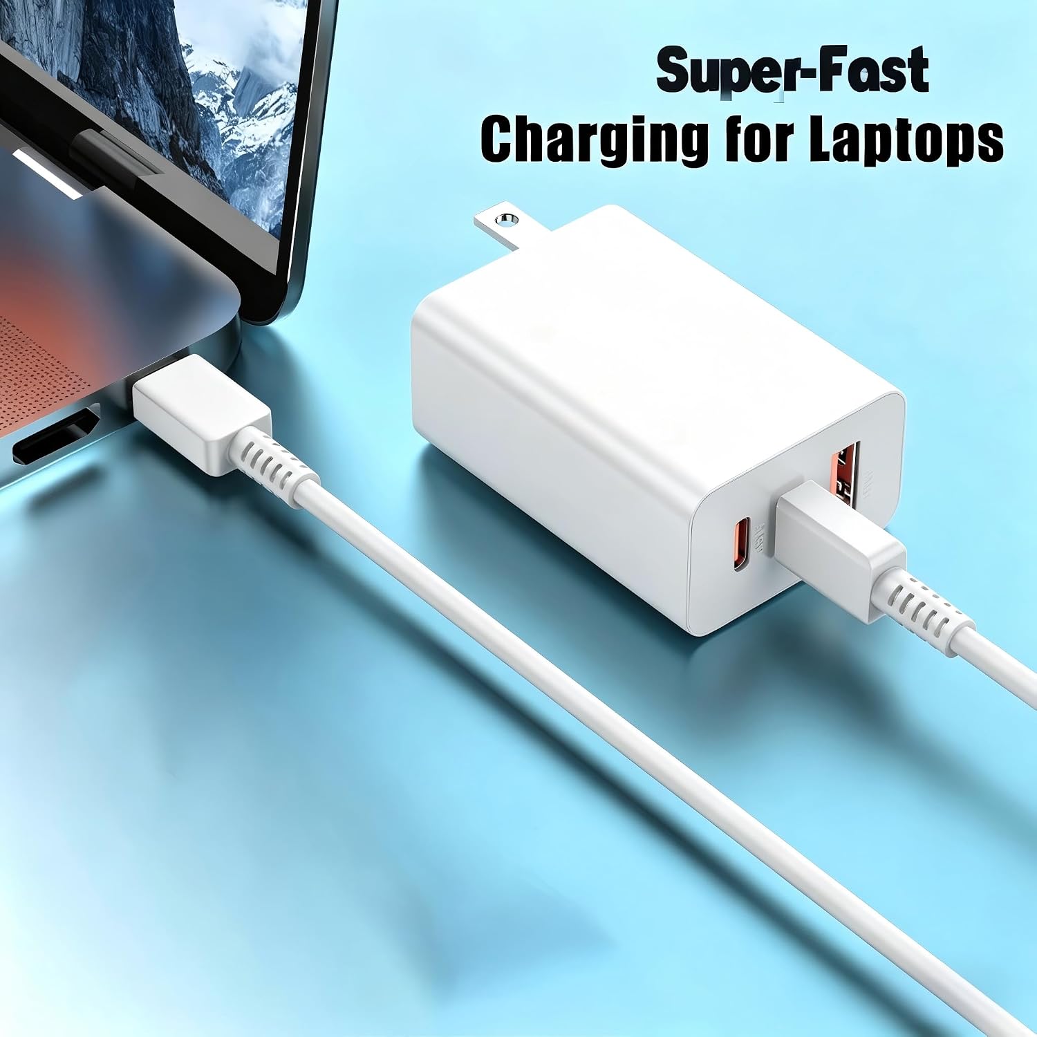 2Pack 65W USB C Wall Charger Block，3Port 100W（65W max) Super Fast USB C Phone Charger Adapter Brick with 6/6/10/10FT USBC Cable for iPhone17Pro/17Air/16Pro/16ProMax/15 Plus/15Pro/iPad/S26Ultra/S25/S24