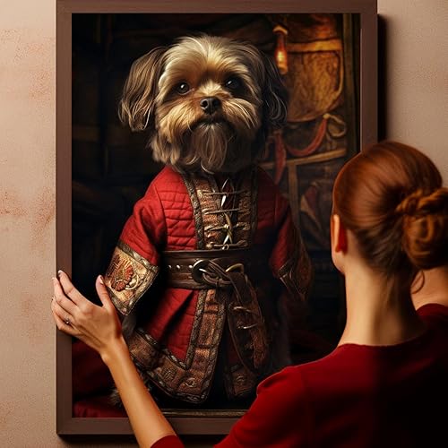 Miniatura 959 de Thuan Chow Chow Retrato de mascota con disfraz real de perro en un disfraz retrato de perro con vestimenta Retrato medieval de mascota retrato