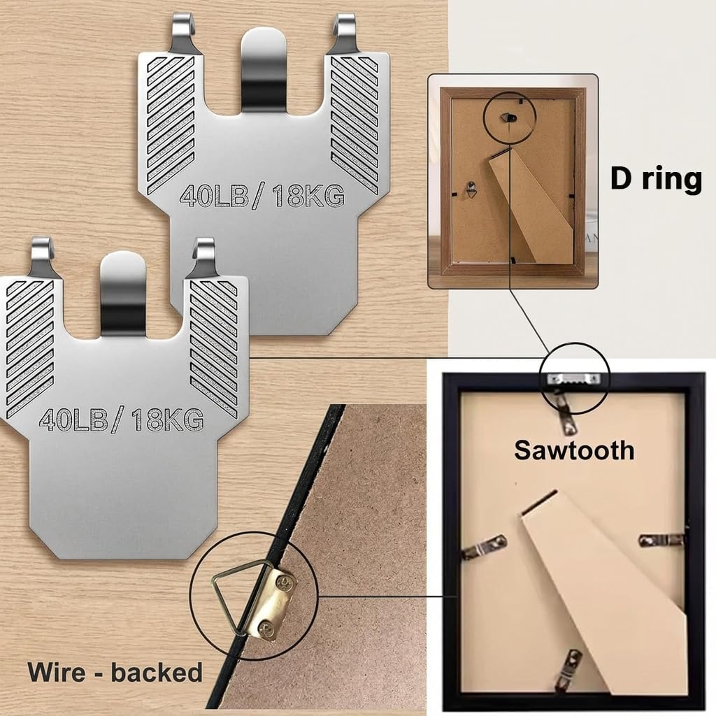 HASTHIP Drywall Picture Hangers - 40 lb Hooks -3